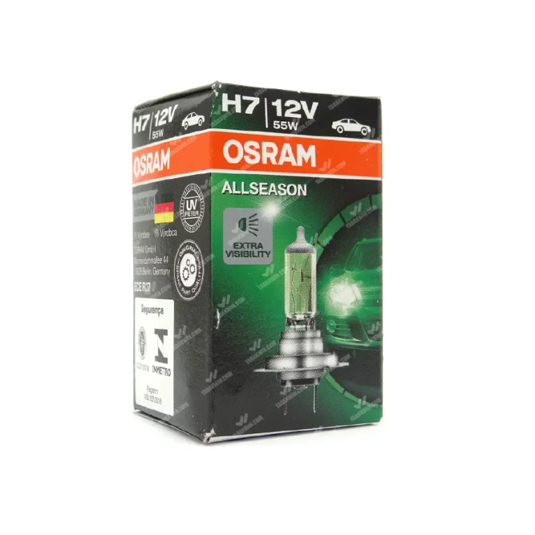 لامپ اسرام 7رنگ H7 55 وات اصلی آلمان